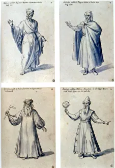 Only Men Prints: Costume design for classical figures, 16th century. Artist: Giuseppe Arcimboldi