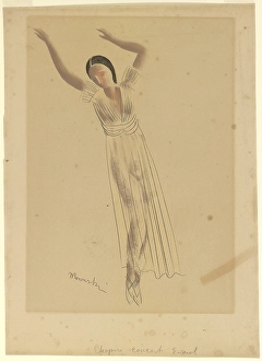 Waclaw Prints: Costume design for Female Dancer, 1937. Creator: Waclaw Borowski