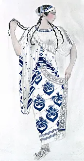 Front View Prints: Costume design for Ida Rubinstein as Helen in the ballet Helen of Sparta