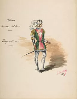 Theatrical Costume Collection: Costume Design for Officiers du duc Frederic [a]