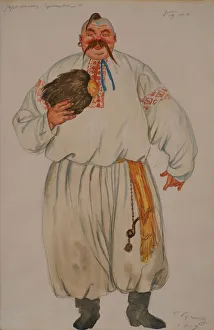 Kustodiev Prints: Costume design for the opera The Fair at Sorochyntsi by Modest Mussorgsky