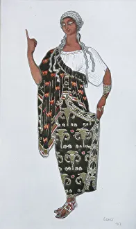Costume design for the opera Fedra by Ildebrando Pizzetti, 1917. Artist: Bakst, Leon (1866-1924)