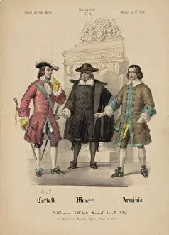 Costume design for the opera I masnadieri by Giuseppe Verdi, 1847-1848