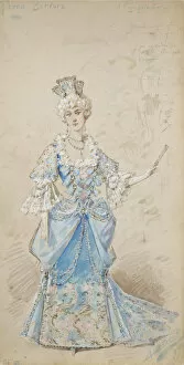 Images Dated 14th June 2017: Costume design for the opera La Traviata by Giuseppe Verdi, 1899