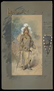 Lohengrin Prints: Costume design for the Opera Lohengrin by Richard Wagner