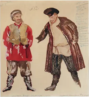 Costume design for the opera "Quiet Flows the Don" by Ivan Dzerzhinsky, 1936. Creator: Fyodor Fyodorovsky