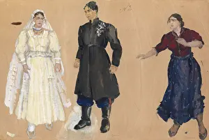 Fyodor Prints: Costume design for the opera 'Quiet Flows the Don' by Ivan Dzerzhinsky