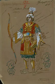 Ruslan And Lyudmila Prints: Costume design for the opera Ruslan and Lyudmila by M