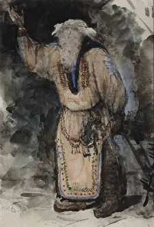 Costume design for the opera Ruslan and Lyudmila by M. Glinka. Artist: Serov, Valentin Alexandrovich (1865-1911)