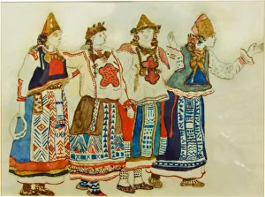 Costume design for the opera Snow Maiden by N. Rimsky-Korsakov