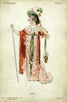 Hohenstein Prints: Costume design for the opera Tosca by Giacomo Puccini