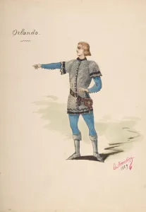 Costume Design for Orlando, 1889. Creator: Charles Bianchini