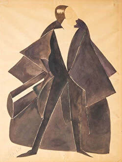 Gouache On Paper Gallery: Costume design for the play 'Comrade Khlestakov'by Dmitri Smolin, ca 1921
