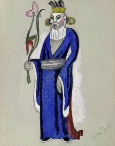 Scenic Design Prints: Costume design for the play Princess Turandot by C