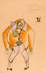 State Central A Prints: Costume design for the play Sherlock Holmes and Nick Carter in the Proletcult Theatre