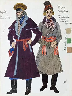 Golovin Gallery: Costume design for the play The Storm by Alexander Ostrovsky, 1916. Artist: Aleksandr Golovin
