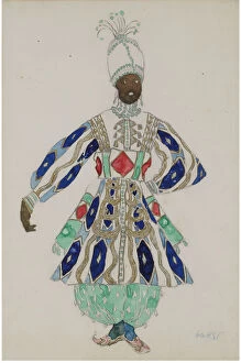 Léon 1866 1924 Collection: Costume design for the revue Aladin, or the Wonderful Lamp. Artist: Bakst, Leon (1866-1924)