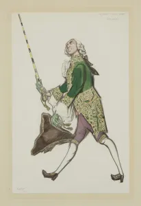 Russian Art Critics Collection: Costume design for Rinaldo in the ballet The Good-Humoured Ladies by Scarlatti, 1917