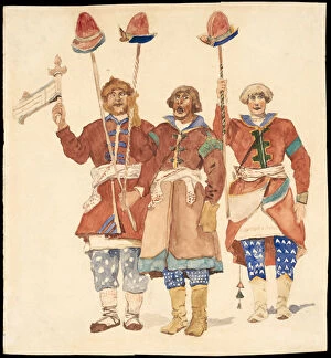 Costume design for the theatre play Snow Maiden by Alexander Ostrovsky