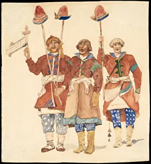 Costume design for the theatre play Snow Maiden by Alexander Ostrovsky Costume design for the theatre play Snow Maiden by Alexander Ostrovsky