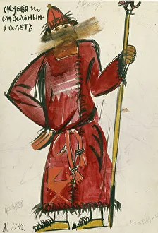 Scenic Design Prints: Costume design for the theatre play Tsar Maximilian by Aleksey Remizov