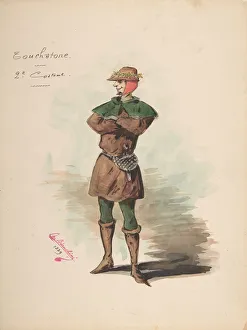 Theatrical Costume Prints: Costume Design for Touchstone [a]; Descriptive Sheet of Costume