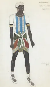 Nijinsky Gallery: Costume design for Vaslav Nijinsky in the ballet Cleopatra by A. Arensky, 1910
