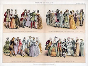 Images Dated 9th May 2007: Costume in England, c18th century