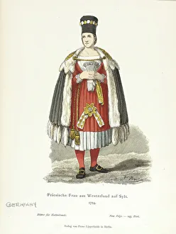 Frisian Prints: Costume Plate (Friesische Frau aus Westerland auf Sylt), 19th century. Creator: Unknown