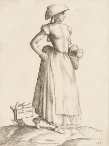Enea Prints: Costume Plate: Galla Serva, ca. 1557-58. Creator: Enea Vico
