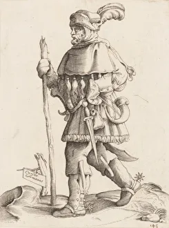 Enea Prints: Costume Plate: German Messenger, ca. 1558-70. Creator: Unknown