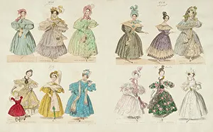 Bonnets Prints: Costume plates, 1833. Creator: Unknown