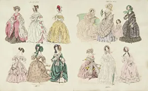 Decolletage Prints: Costume plates, 1838-1839. Creator: Unknown