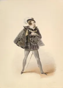 Mozart Wolfgang Amadeus Prints: Costume Study for Belmonte in the Abduction from the Seraglio by W. A