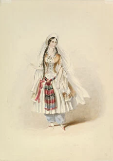 Costume Study for Blonde in the Abduction from the Seraglio by W.A
