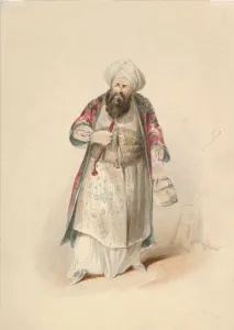 Mozart Wolfgang Amadeus Prints: Costume Study for Osmin in the Abduction from the Seraglio by W. A. Mozart, ca