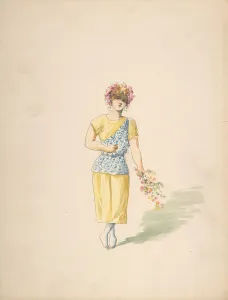 Theatrical Costume Prints: Costume for a Youth in Yellow and Blue, n. d Creator: Charles Bianchini