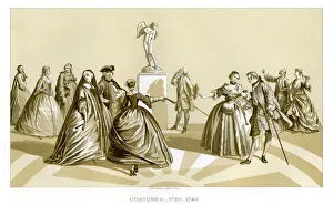 Costumes, 1720-1740, (1885)