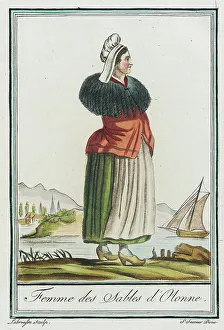 Costumes de Différent Pays, Femme des Sables d'Olonne, c1797. Creators: Jacques Grasset de Saint-Sauveur, LF Labrousse