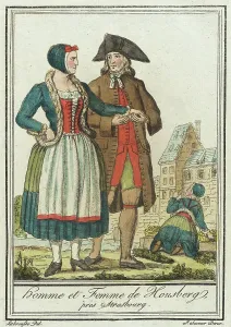 Strasbourg Alsace France Prints: Costumes de Différent Pays, Homme et Femme de Housberg