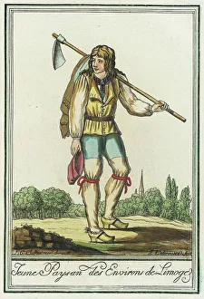 Hoeing Prints: Costumes de Différent Pays, Jeune Paysan des Environs de Limoge
