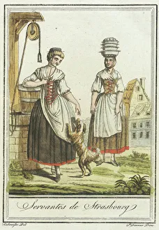 Strasbourg Alsace France Prints: Costumes de Différent Pays, Servantes de Strasbourg