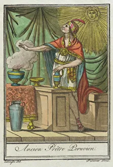 Incense Burner Prints: Costumes de Différents Pays, Ancien Prêtre Peruvien