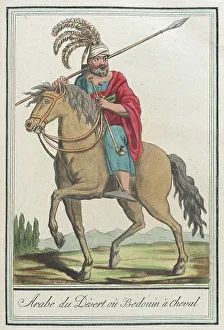Costumes de Différents Pays, Arabe du Désert où Bedouin à Cheval, c1797. Creator: Jacques Grasset de Saint-Sauveur