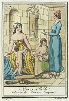 Grasset De Saint Sauveur Jacques Prints: Costumes de Différents Pays, Bains Publics à l'Usage des Femmes Turquea