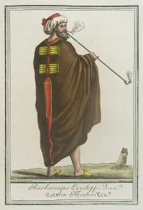 Costumes de Différents Pays, Barbaresque Enveloppé Iana son Manteau, c1797. Creator: Jacques Grasset de Saint-Sauveur