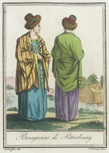 Bourgeoisie Prints: Costumes de Différents Pays, Bourgeoises de Petersbourg