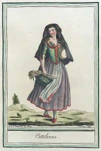 Mantilla Prints: Costumes de Différents Pays, Catalanne, c1797. Creator: Jacques Grasset de Saint-Sauveur