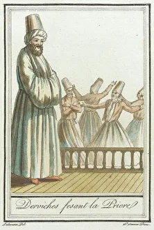 Costumes de Différents Pays, Derviches Fesant la Prierel, c1797. Creator: Jacques Grasset de Saint-Sauveur