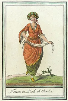 Costumes de Différents Pays, Femme de l'Isle de Candie, c1797. Creator: Jacques Grasset de Saint-Sauveur